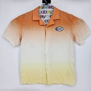 Lacoste Shirt Mens Medium Button Up Shaded Long Sleeve Casual Preppy Relaxed Fit